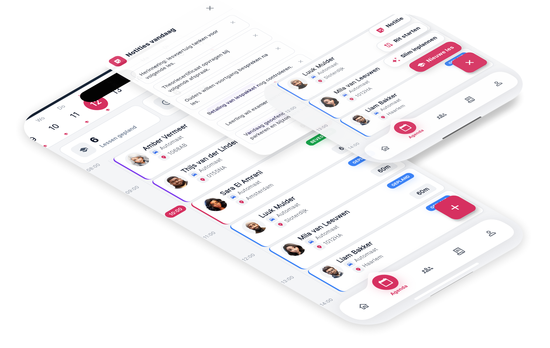 Klantio agenda app overzicht